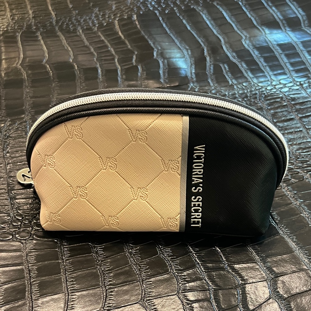 Victoria's Secret Elegant Black and Tan Pouch